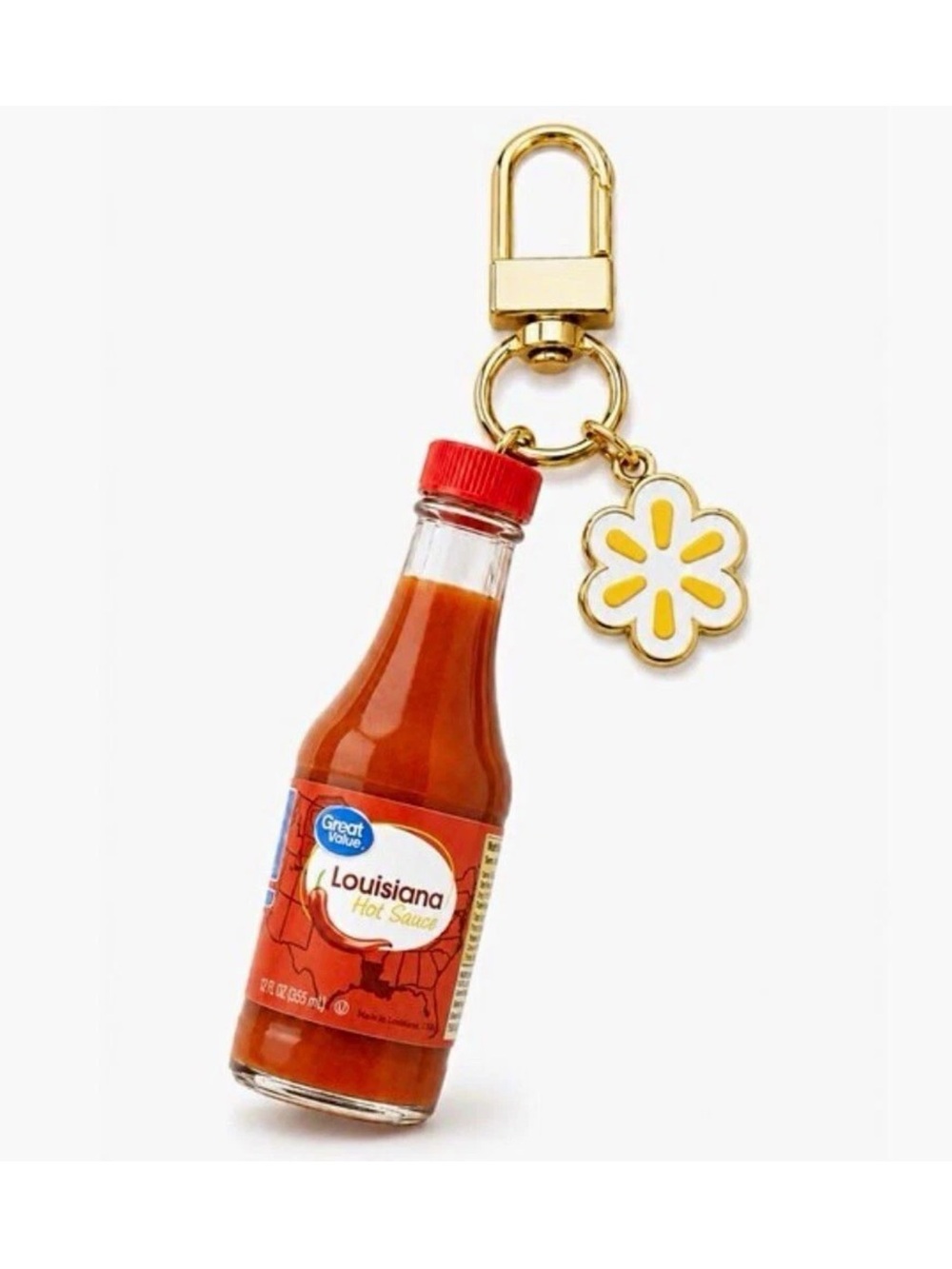 Walmart Great Value Louisiana Hot Sauce Bag Charm Keychain